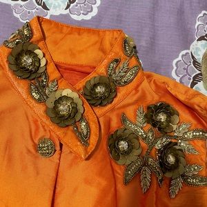 Straight pants silk suit